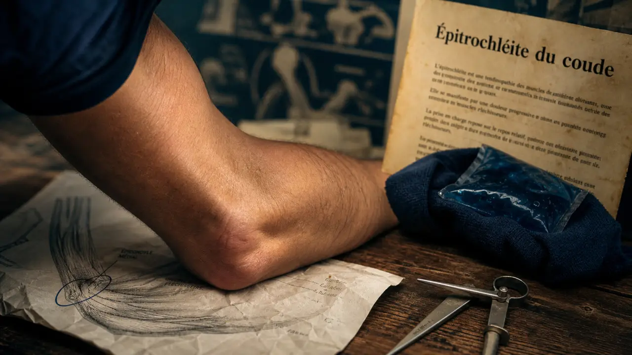 Epitrochléite coude : douleur interne du tendon au coude