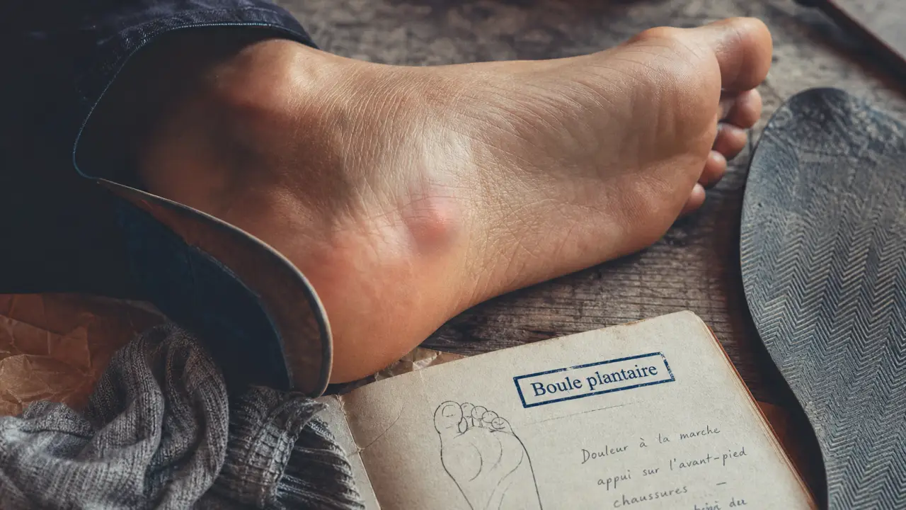 Petite boule sur le côté du pied : fibrome plantaire, kyste synovial ou durillon ?