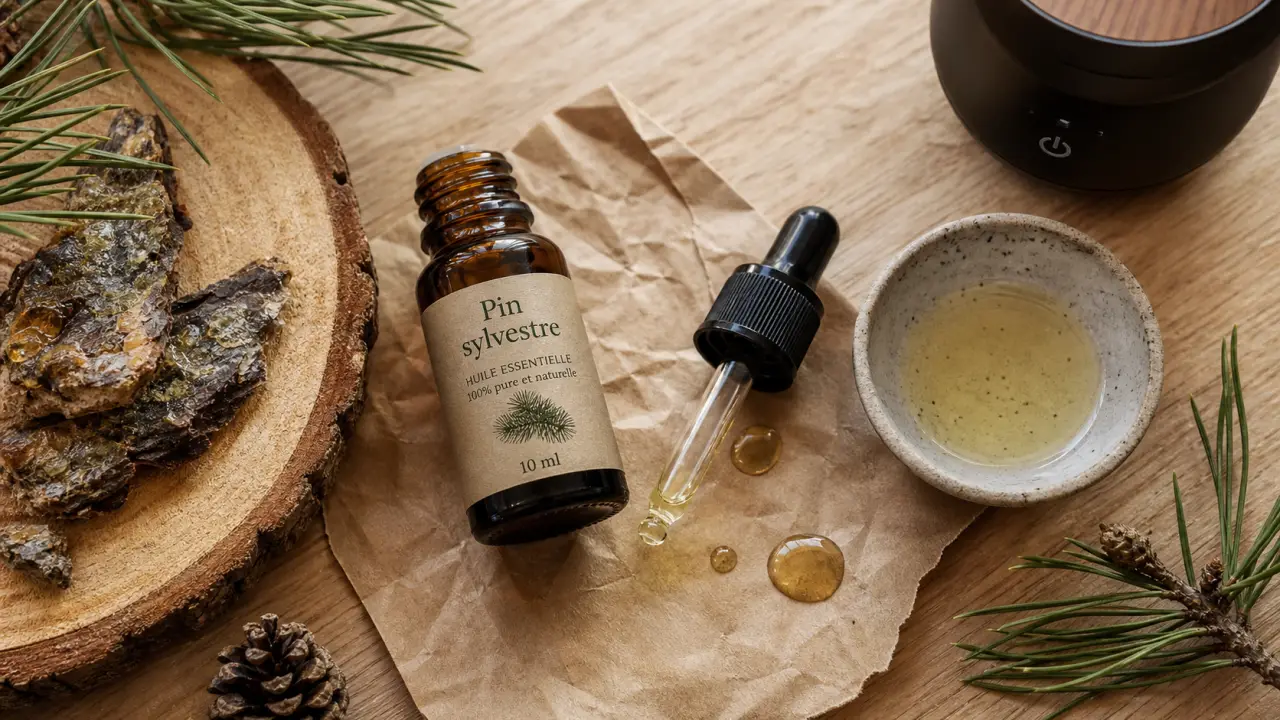 Huile essentielle de pin sylvestre : bienfaits respiratoires, tonus et règles de sécurité