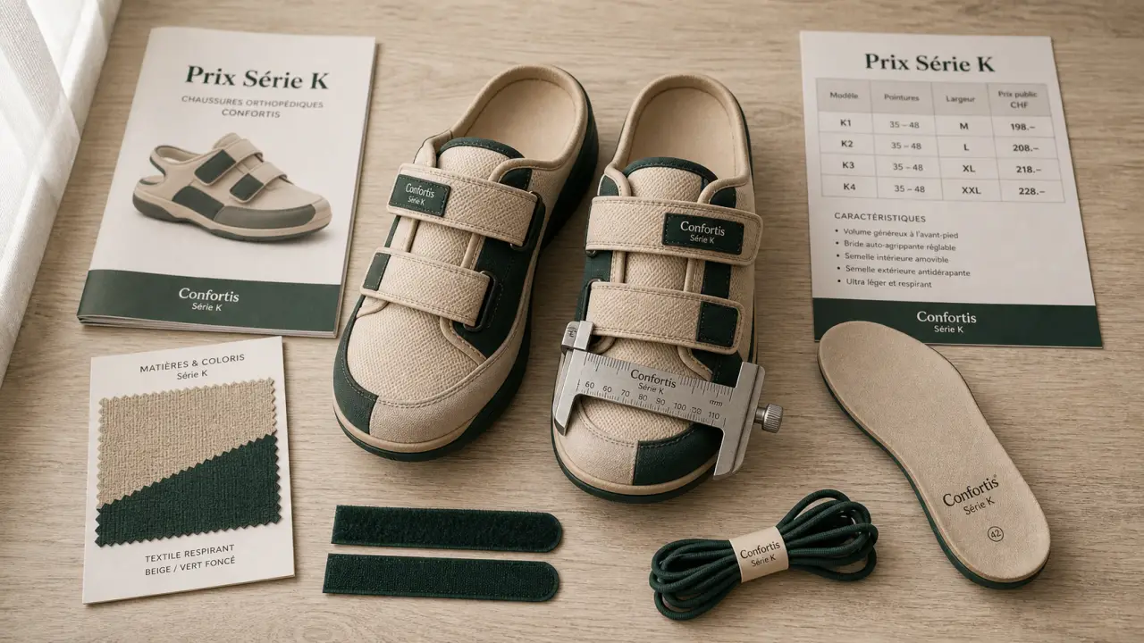 Chaussures orthopédiques Confortis série K : pourquoi le prix va de 64.90 € à 129.90 €