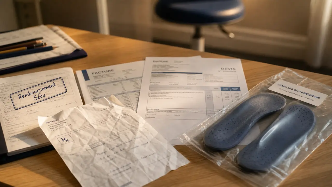 Remboursement semelles orthopédiques : ordonnance et semelles orthopédiques