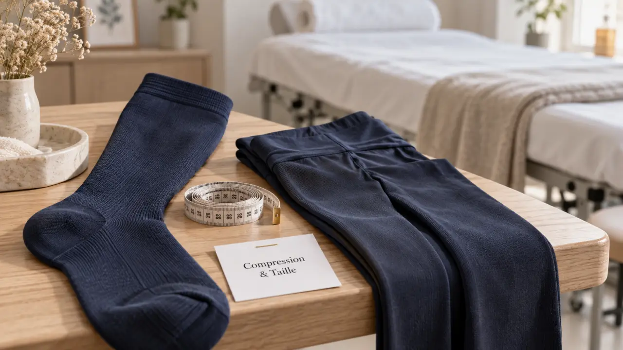 Bas et collants de contention : la hauteur, la compression et la taille font la différence
