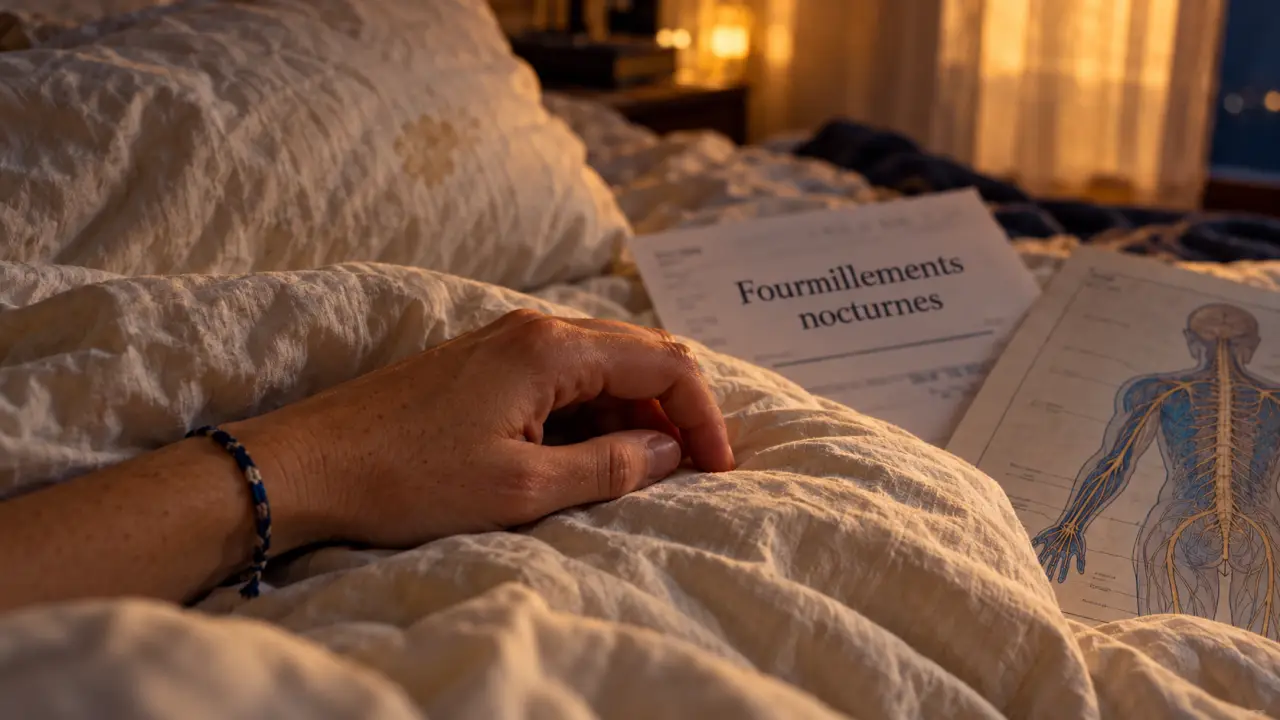 Fourmillements de la main la nuit : les doigts orientent vers le poignet, le coude ou les cervicales