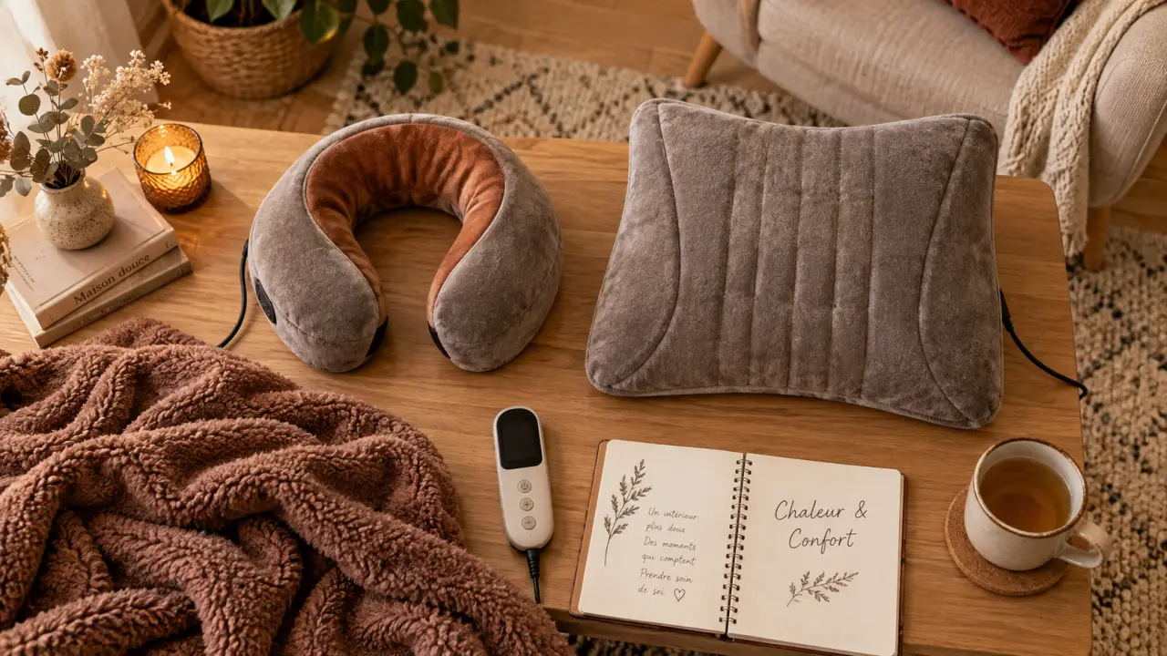 Coussin chauffant pour les cervicales et le dos : chaleur continue ou liberté sans fil ?